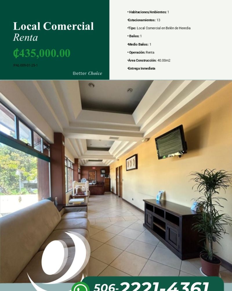 Espacio comercial en Alquiler en Heredia, Costa Rica