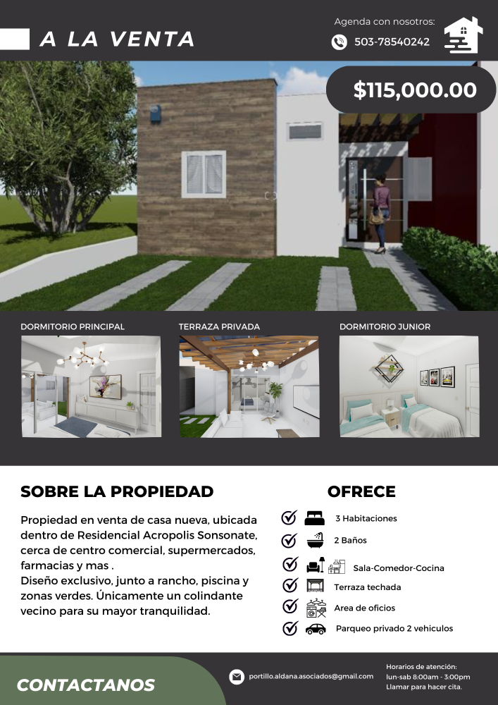 Casa en Venta en Sonsonate, El Salvador