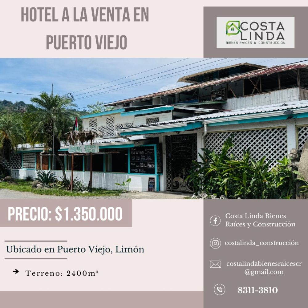 Hotel en Venta en Limon (Puerto Limon), Costa Rica