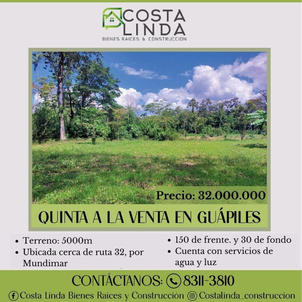 Terreno general en Venta en Guapiles, Costa Rica
