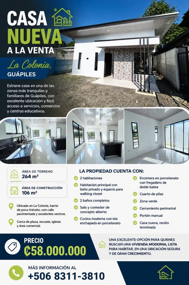 Terreno general en Venta en Guapiles, Costa Rica