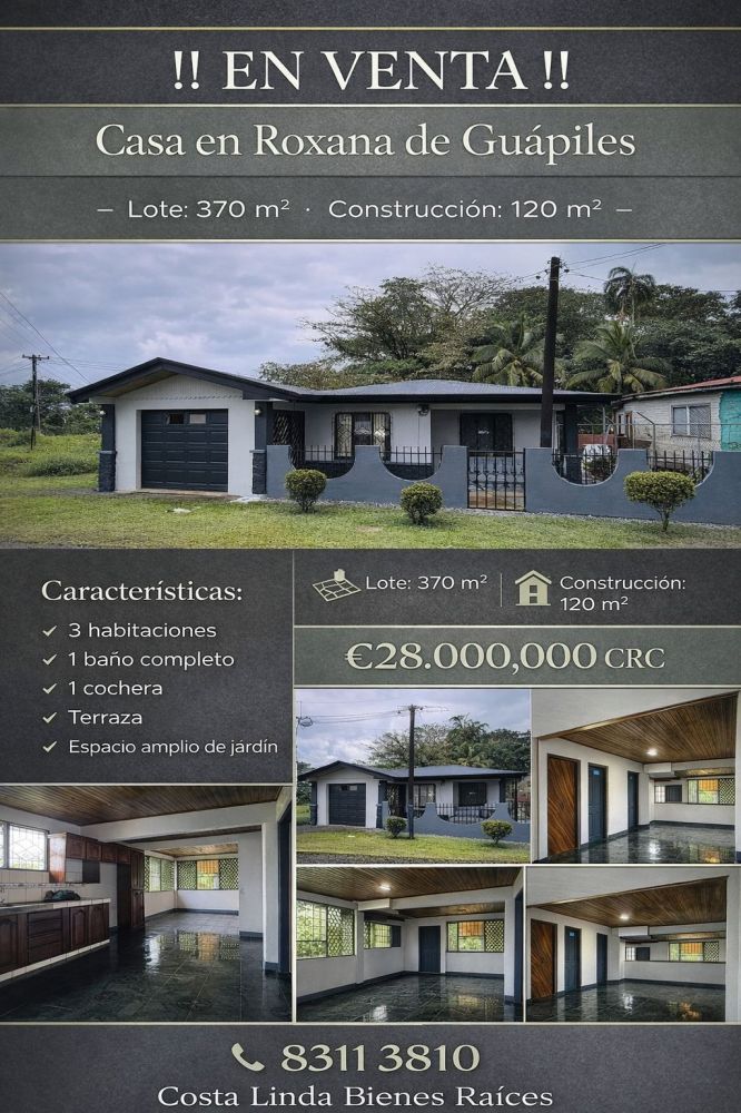 Casa en Venta en Guapiles, Costa Rica