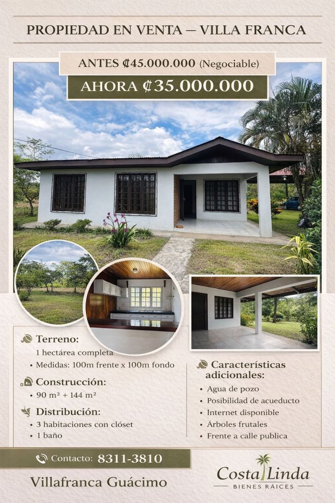 Casa en Venta en Guapiles, Costa Rica
