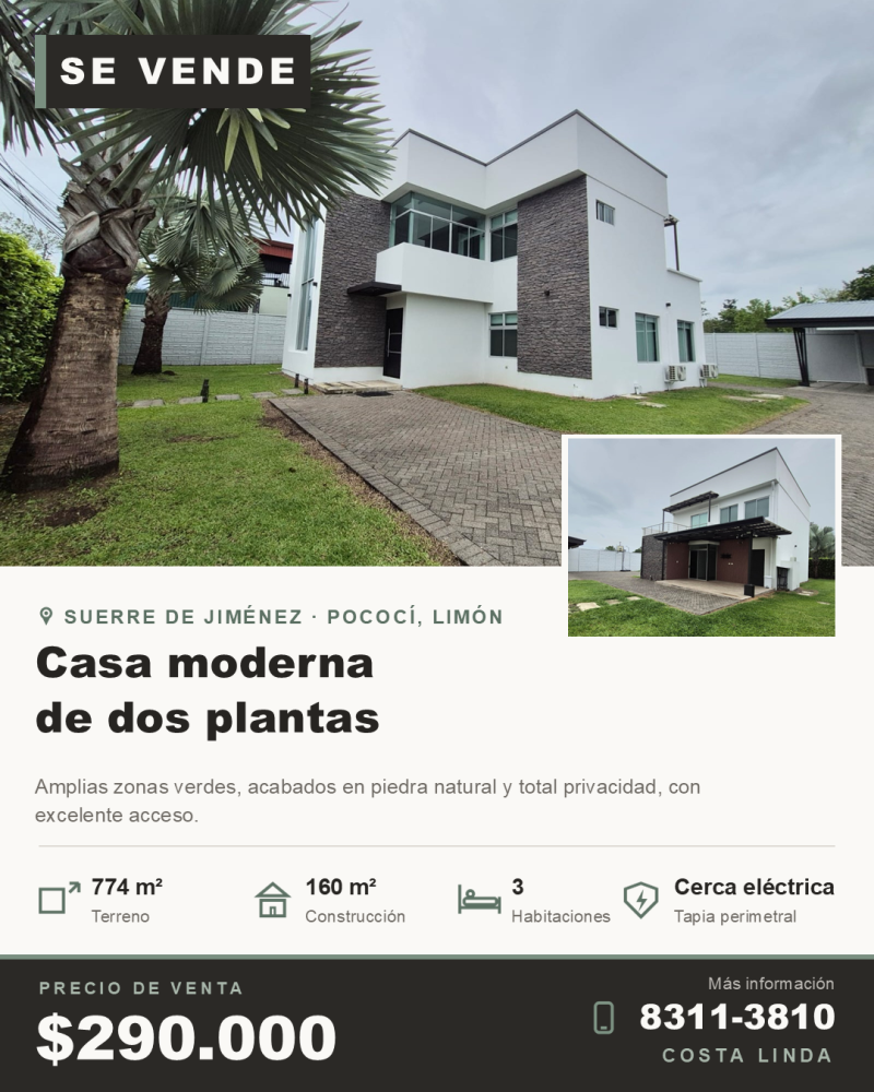 Casa en Venta en Guapiles, Costa Rica