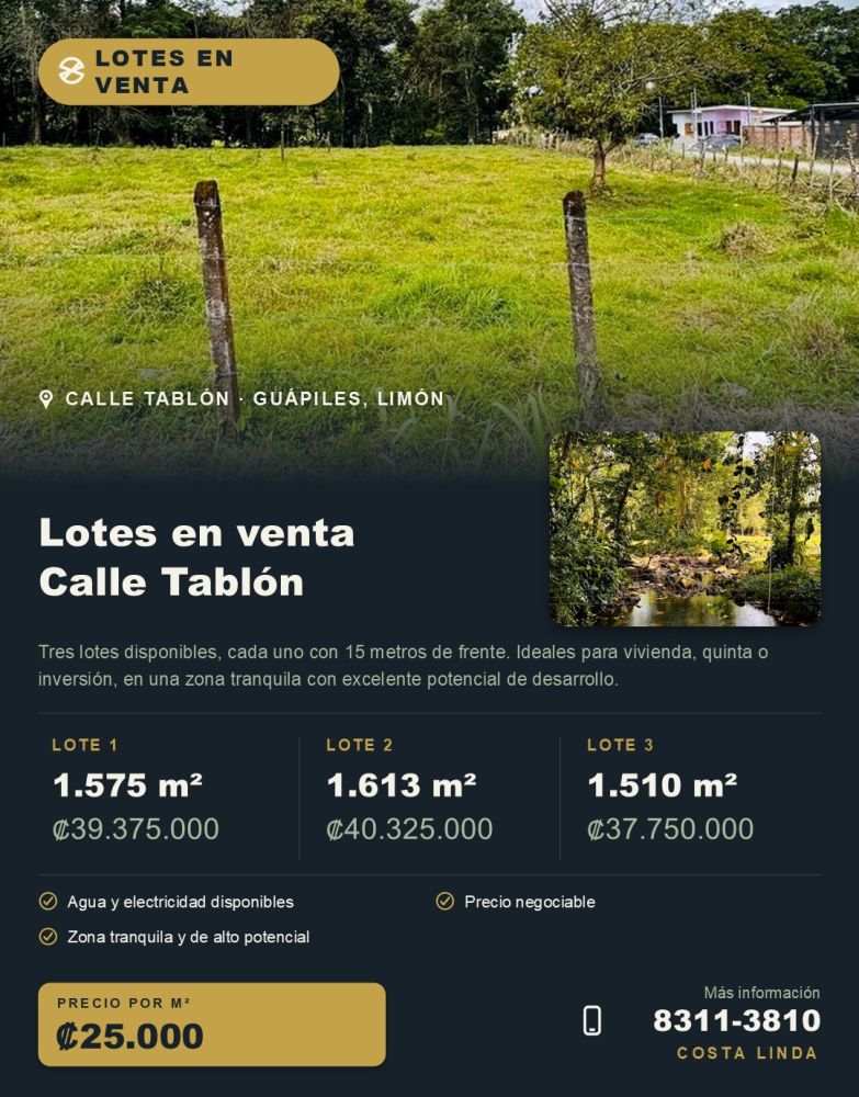 Propiedad en Guapiles, Costa Rica, Guapiles