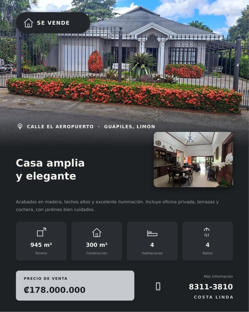 Propiedad en Guapiles, Costa Rica, Guapiles